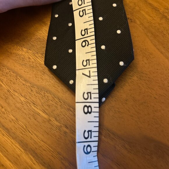 Men's American Eagle Black and White Polka Dot Tie - Picture 3 of 5